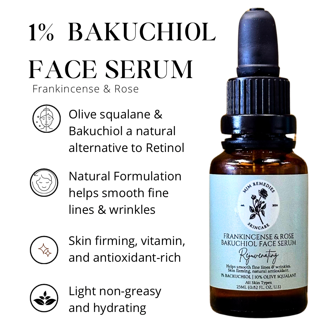 MJM Frankincense & Rose Bakuchiol Face Serum 25ml